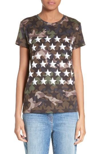 Women's Valentino Star Print Camo Tee