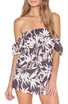Women's Amuse Society Estrella Off The Shoulder Romper - Grey