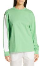Women's Tibi Stripe Sleeve Tee - Green