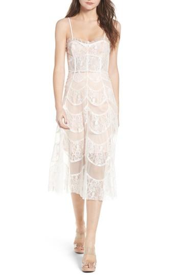 Women's For Love & Lemons La Bella Strapless Midi Dress - White
