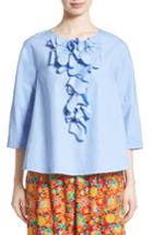 Women's Comme Des Garcons Cotton Broadcloth Ruffle Shirt