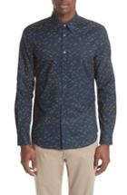 Men's Ps Paul Smith Fish Print Sport Shirt - Blue