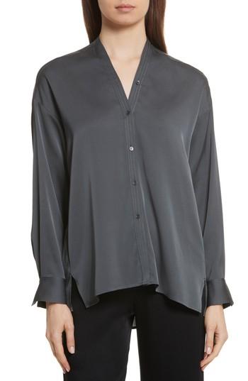 Women's Vince Trapunto Stretch Silk Blouse