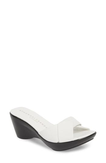 Women's Athena Alexander Orlando Slide Sandal .5 M - White
