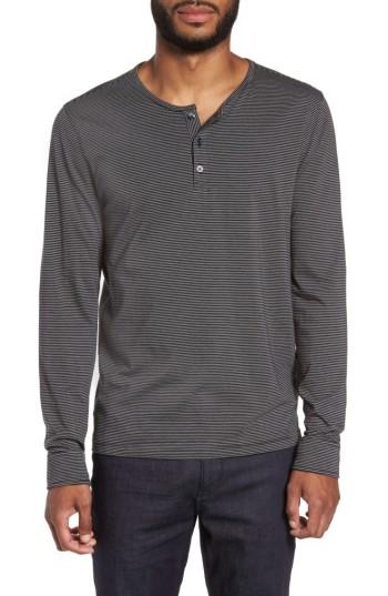 Men's Zachary Prell Graham Stripe Henley - Black