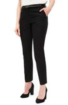 Women's Wallis Belted Slim Khaki Pants Us / 8 Uk - Black