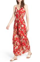 Women's Soprano Tie Waist Jumpsuit - Red