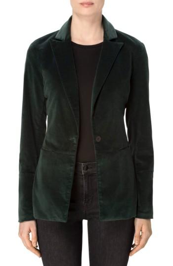 Women's J Brand Denise Velvet Blazer - Green