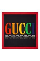 Women's Gucci Logo Silk Twill Scarf, Size - Black