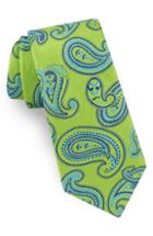 Men's Ted Baker London Twin Pine Paisley Silk Tie, Size - Green
