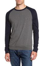 Men's French Connection Classic Long Sleeve Raglan T-shirt, Size - Grey