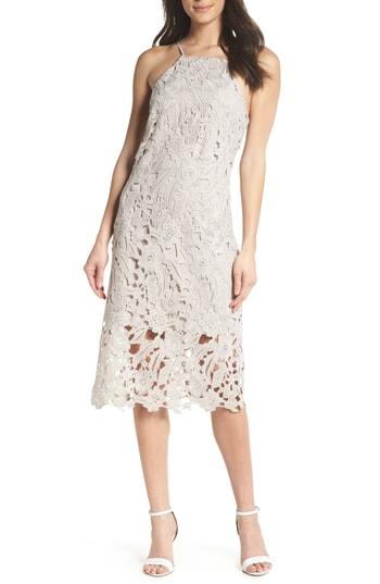 Women's Sam Edelman Halter Top Lace Midi Dress - Beige