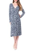 Women's Nom Maternity Tessa Jersey Maternity/nursing Wrap Dress - Blue