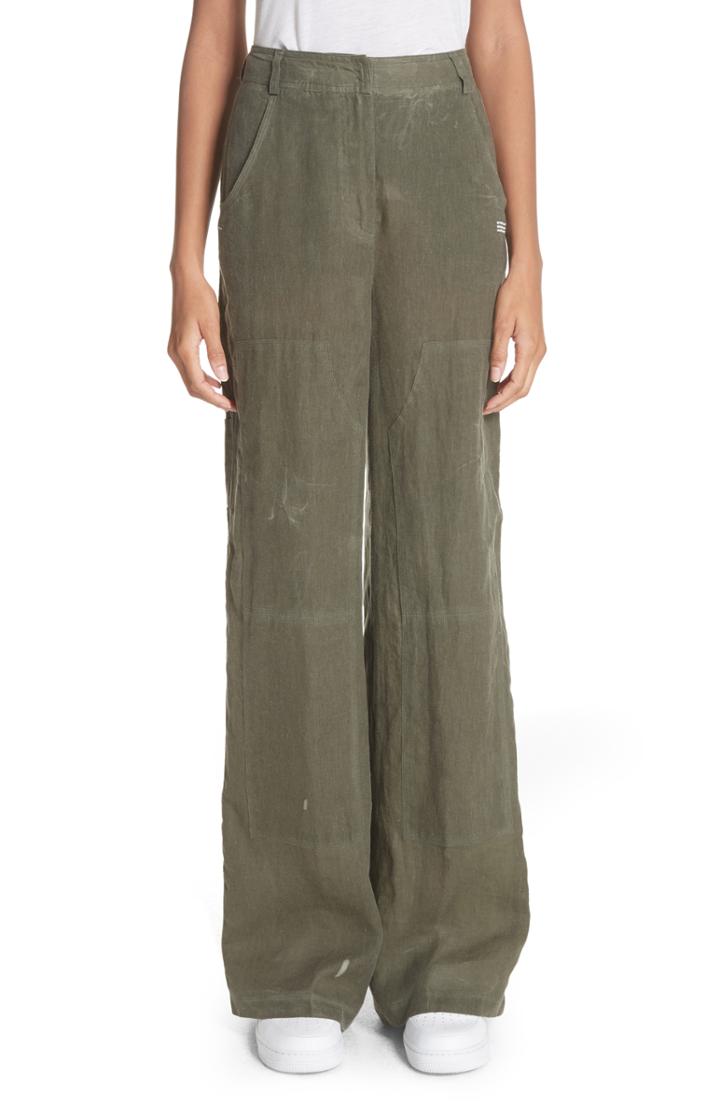 Women's Off-white Cargo Pants Us / 40 It - Green