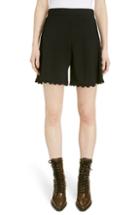 Women's Chloe Scallop Trim Cady Shorts Us / 36 Fr - Black