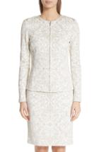Women's St. John Collection Gold Leaf Brocade Cardigan
