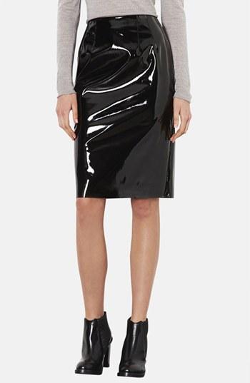 Topshop Vinyl Pencil Skirt