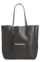 Balenciaga Medium Everyday Logo Leather Tote - Black