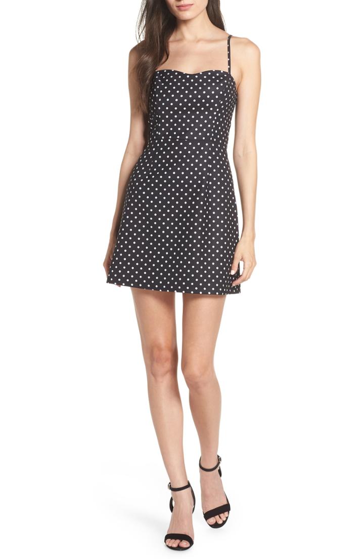Women's French Connection Whisper Polka Dot Dress - Black