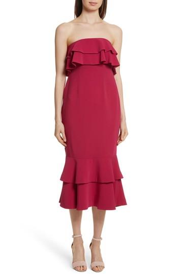 Women's Cinq A Sept Ezana Ruffle Strapless Mermaid Dress - Pink