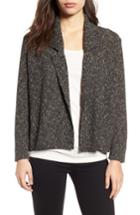 Women's Eileen Fisher Tweed Sweater Jacket, Size - Black