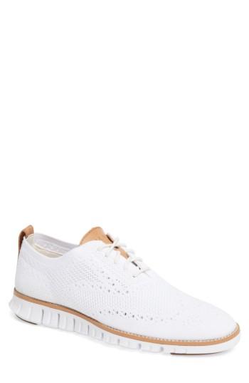 Men's Cole Haan Zerogrand Stitchlite Wingtip M - White
