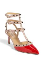 Women's Valentino Garavani Rockstud Pointy Toe Pump Us / 36eu - Red