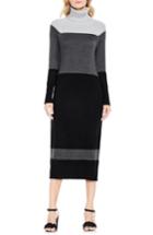 Women's Vince Camuto Colorblock Turtleneck Sweater Dress - Grey