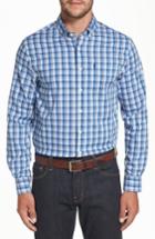 Men's Johnnie-o Heathland Classic Fit Check Sport Shirt, Size - Blue