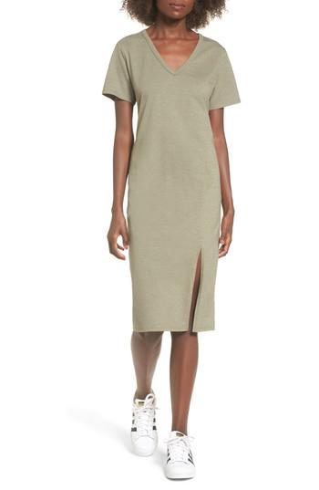 Women's Socialite Knee Length T-shirt Dress - Green