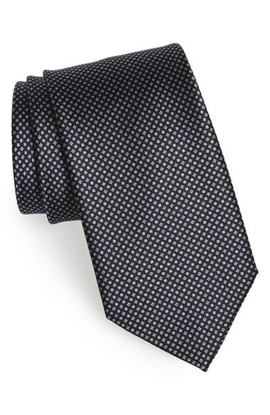 Men's Brioni Geometric Silk Tie, Size - Purple