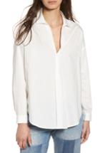 Women's Lush Cotton Menswear Shirt - White