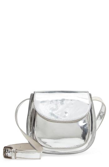 Deux Lux Shine Faux Leather Saddle Bag - Metallic