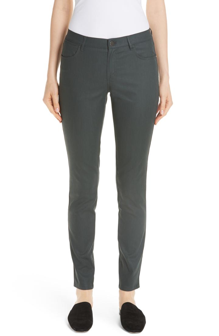 Women's Lafayette 148 New York Mercer Coated Skinny Jeans (similar To 16w) - Green