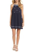 Women's Thml Embroidered High Neck Dress - Blue