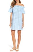Women's Pleione Off The Shoulder Poplin Shift Dress - Blue