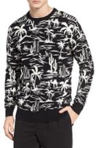 Men's Scotch & Soda Jacquard Pattern Sweatshirt - Black