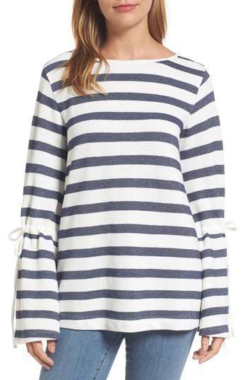 Women's Caslon Stripe Bell Sleeve Top - Blue