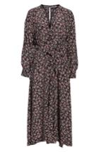 Women's Isabel Marant Lympia Floral Print Silk Dress Us / 34 Fr - Black