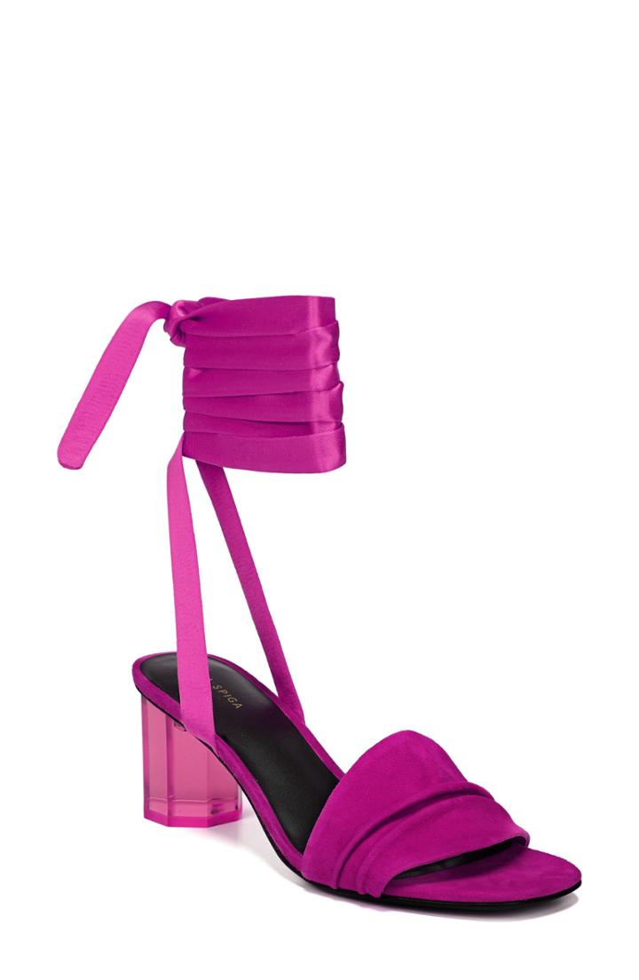 Women's Via Spiga Nova Ankle Wrap Sandal .5 M - Pink