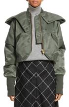 Women's Vejas Oversized Crop Nylon Bomber Jacket