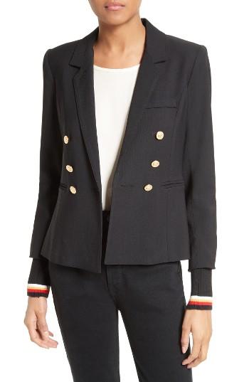 Women's Smythe College Double Breasted Blazer With Detachable Knit Cuffs