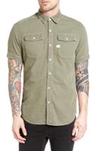 Men's G-star Raw Landoh Deconstructed Woven Shirt - Green