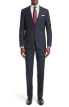 Men's Z Zegna Drop 8 Trim Fit Check Wool Blend Suit