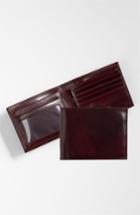 Men's Bosca Id Flap Leather Wallet - Brown
