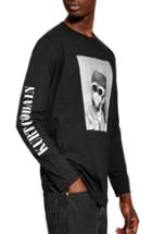 Men's Topman Kurt Cobain Graphic Long Sleeve T-shirt - Black