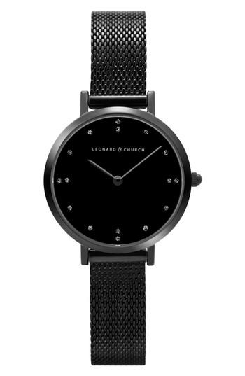 Women's Leonard & Church Mercer Mesh Strap Watch, 30mm
