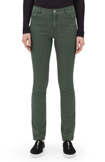 Women's Lafayette 148 New York Curvy Fit Slim Leg Jeans - Green