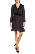 Women's The Kooples Lace Trim Polka Dot Print Dress