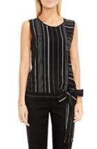 Women's Vince Camuto Pencil Stripe Tie Front Blouse